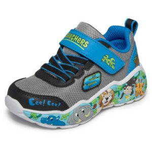 Pantofi copii baieti din textil Skechers, Gri – 407312-GYMT