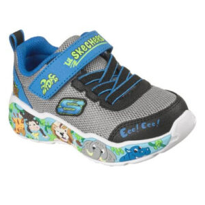 Pantofi copii baieti din textil Skechers, Gri – 407312-GYMT