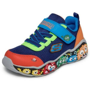Pantofi copii baieti din textil Skechers, Albastru – 407312-NVMT