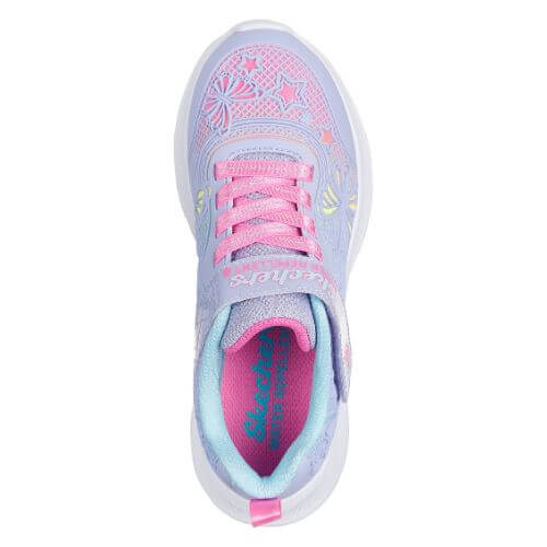Pantofi copii fete din textil Skechers, Mov – 303380