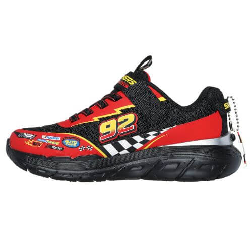 Pantofi copii baieti din textil Skechers, Rosu – 402303-BKRD