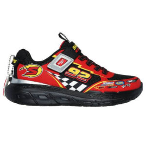 Pantofi copii baieti din textil Skechers, Rosu – 402303-BKRD