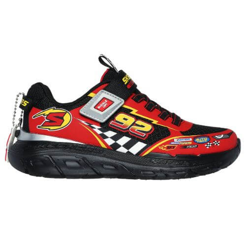 Pantofi copii baieti din textil Skechers, Rosu – 402303-BKRD Pantofi copii baieti din textil Skechers, Rosu – 402303-BKRD