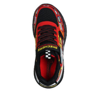 Pantofi copii baieti din textil Skechers, Rosu – 402303-BKRD