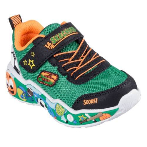 Pantofi copii baieti din textil Skechers, Verde – 407312-GRMT
