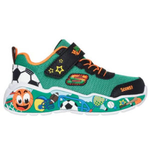 Pantofi copii baieti din textil Skechers, Verde – 407312-GRMT