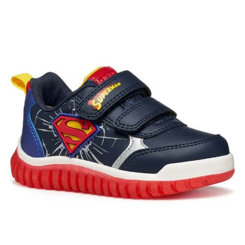 Pantofi copii baieti Superman cu LED Geox, Albastru – B565ZB_000BC_C4226