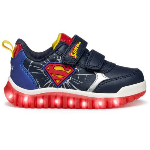 Pantofi copii baieti Superman cu LED Geox, Albastru – B565ZB_000BC_C4226 Pantofi copii baieti Superman cu LED Geox, Albastru – B565ZB_000BC_C4226