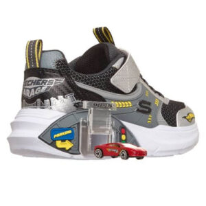 Pantofi copii baieti Skechers Garage, Argintiu – 402150-SLBK