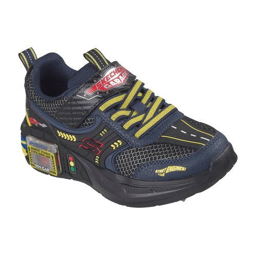 Pantofi copii baieti Skechers Garage, Negru/Albastru Inchis – 402150-BKNV