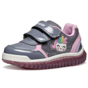 Pantofi copii fete Unicorn cu LED Geox, Gri – B5661A_002AS_C1006