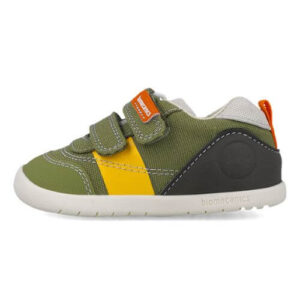Pantofi copii baieti calapod lat din textil Biomecanics, Verde – 252197-B801