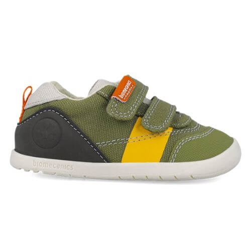 Pantofi copii baieti calapod lat din textil Biomecanics, Verde – 252197-B801