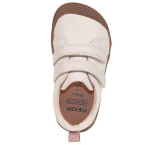 Pantofi copii fete Barefoot din piele Geox, Crem – B4663A_00085_C1058