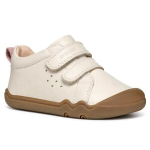 Pantofi copii fete Barefoot din piele Geox, Crem – B4663A_00085_C1058