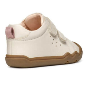 Pantofi copii fete Barefoot din piele Geox, Crem – B4663A_00085_C1058