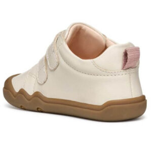 Pantofi copii fete Barefoot din piele Geox, Crem – B4663A_00085_C1058