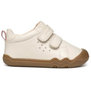 Pantofi copii fete Barefoot din piele Geox, Crem – B4663A_00085_C1058