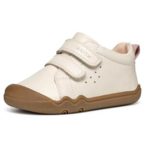 Pantofi copii fete Barefoot din piele Geox, Crem – B4663A_00085_C1058