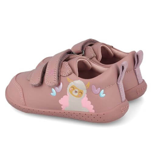 Pantofi copii fete calapod lat din piele Garvalin, Roz – 251305-A159