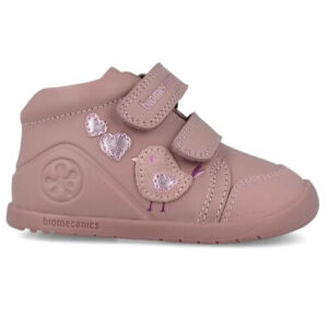 Pantofi copii fete calapod lat din piele Biomecanics, Roz – 251153-A159