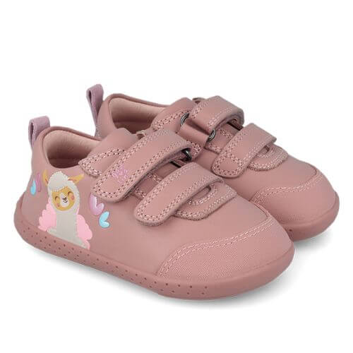 Pantofi copii fete calapod lat din piele Garvalin, Roz – 251305-A159