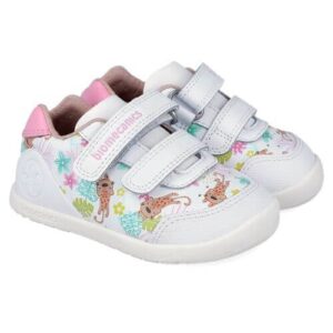 Pantofi copii fete calapod lat din piele Biomecanics, Alb – 262156-A050