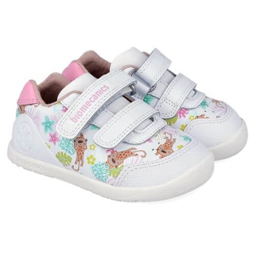 Pantofi copii fete calapod lat din piele Biomecanics, Alb – 262156-A050 Pantofi copii fete calapod lat din piele Biomecanics, Alb – 262156-A050
