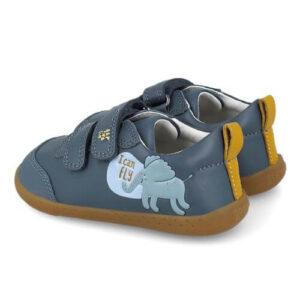 Pantofi copii baieti calapod lat din piele Garvalin, Albastru – 251313-A556