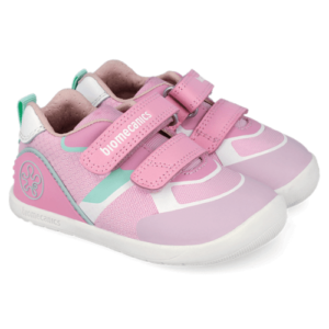 Pantofi copii fete calapod lat din textil Biomecanics, Roz – 262159-C032