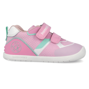 Pantofi copii fete calapod lat din textil Biomecanics, Roz – 262159-C032