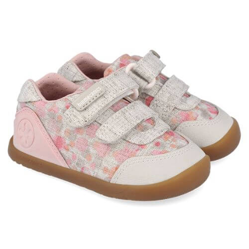 Pantofi copii fete calapod lat din textil Biomecanics, Roz – 262192-A103
