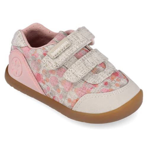 Pantofi copii fete calapod lat din textil Biomecanics, Roz – 262192-A103
