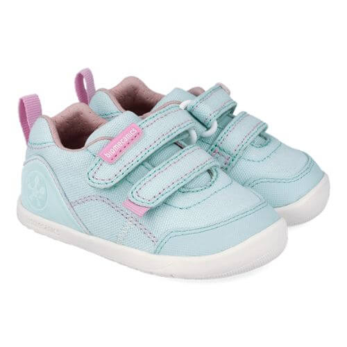 Pantofi copii fete calapod lat din textil Biomecanics, Albastru – 262190-D622