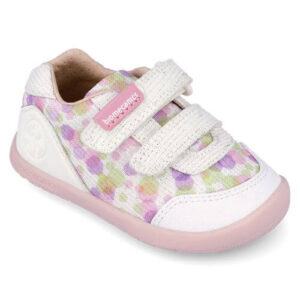 Pantofi copii fete calapod lat din textil Biomecanics, Alb – 262192-B050