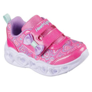 Pantofi copii fete cu LED din textil Skechers, Mov – 303258