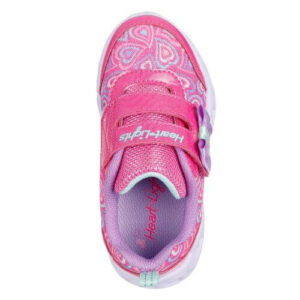 Pantofi copii fete cu LED din textil Skechers, Mov – 303258