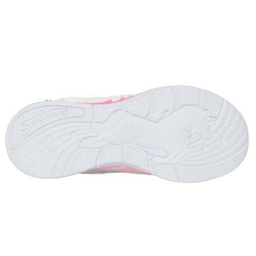 Pantofi copii fete cu LED din textil Skechers, Roz – 302298-PKMT