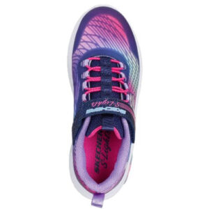 Pantofi copii fete cu LED din textil Skechers, Mov – 303722