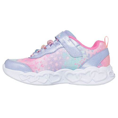 Pantofi copii fete cu LED din textil Skechers, Mov – 303261-LVMT