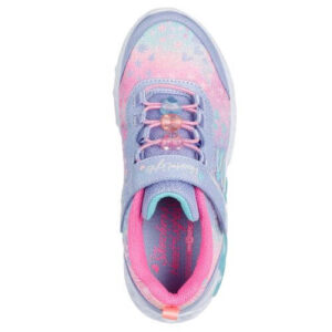 Pantofi copii fete cu LED din textil Skechers, Mov – 303261-LVMT
