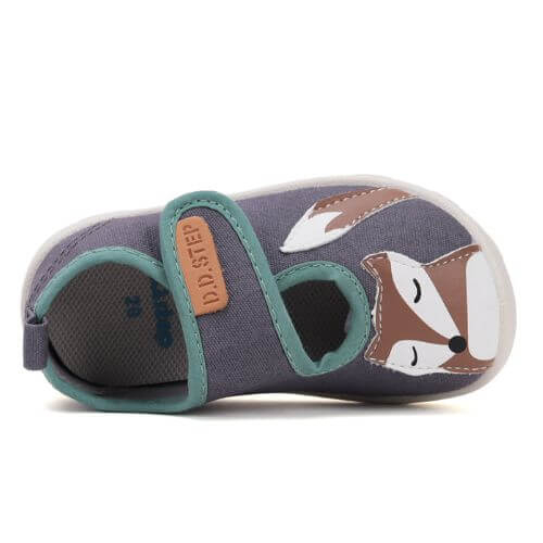 Pantofi copii baieti de interior din textil DD Step, Gri – C086-51716