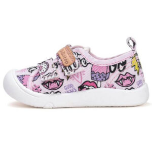 Pantofi copii fete din canvas DD Step, Roz – C100-52850
