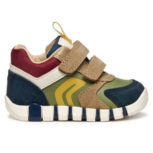 Pantofi copii baieti din piele naturala Geox, Verde – B3555D_05422_CF4E3