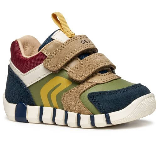 Pantofi copii baieti din piele naturala Geox, Verde – B3555D_05422_CF4E3