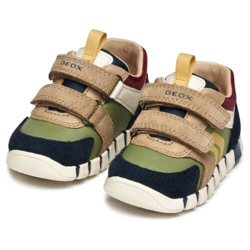 Pantofi copii baieti din piele naturala Geox, Verde – B3555D_05422_CF4E3