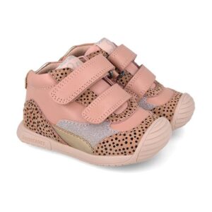 Pantofi copii fete din piele, Roz, Biomecanics – 261106-B193