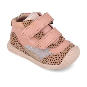 Pantofi copii fete din piele, Roz, Biomecanics – 261106-B193