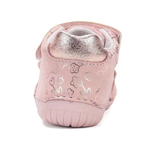 Pantofi copii fete din piele Barefoot DD Step, Roz – S070-52724