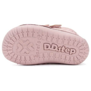 Pantofi copii fete din piele Barefoot DD Step, Roz – S070-52724